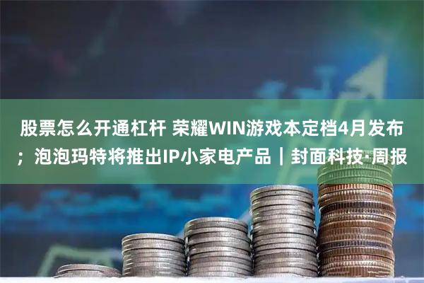 股票怎么开通杠杆 荣耀WIN游戏本定档4月发布；泡泡玛特将推出IP小家电产品｜封面科技·周报